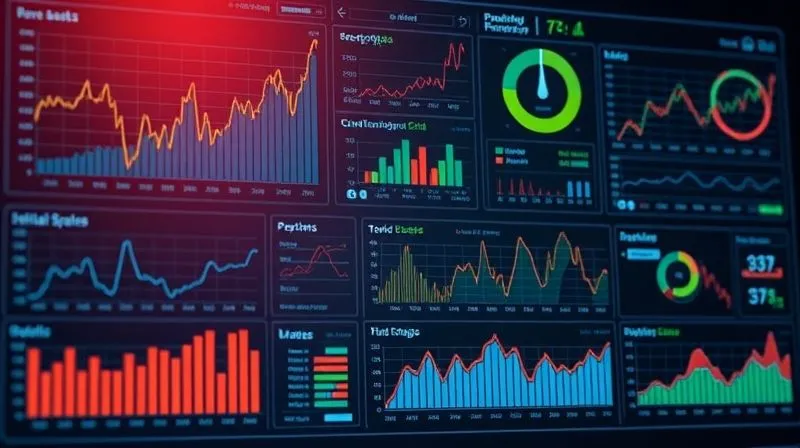 A photorealistic image of a complex dashboard with various charts and graphs, some showing initial spikes and quick gains, while others depicting a gradual decline or stagnation over a longer timeline. The focus is on the discrepancy between short-term wins and long-term sustainability. Professional photography, 8K, cinematic lighting, sharp focus, depth of field, shot on a high-end DSLR.