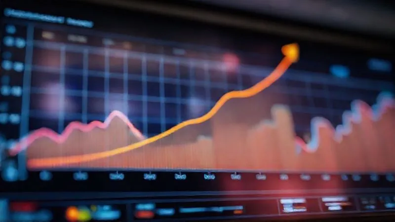 A photorealistic, professional photography, 8K, cinematic lighting, sharp focus, depth of field, shot on a high-end DSLR, of a vibrant, upward-sloping growth curve on a digital dashboard, overlaid with key performance indicators (KPIs) like 'Revenue Growth', 'User Engagement', and 'Customer Retention'. The curve is clearly trending upwards, indicating strong, consistent progress. The background is slightly blurred, suggesting a focus on data and results.