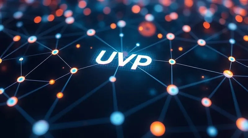 A photorealistic abstract image of a dynamic, interconnected network of glowing nodes and lines, representing continuous feedback loops and market adaptation. The central node is a constantly shifting and evolving holographic text displaying 'UVP'. Cinematic lighting, sharp focus on the network, depth of field blurring the background. 8K hyper-detailed, professional photography, shot on a high-end DSLR. A photorealistic abstract image of a dynamic, interconnected network of glowing nodes and lines, representing continuous feedback loops and market adaptation. The central node is a constantly shifting and evolving holographic text displaying 'UVP'. Cinematic lighting, sharp focus on the network, depth of field blurring the background. 8K hyper-detailed, professional photography, shot on a high-end DSLR.